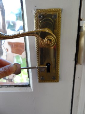 Front door lock and key