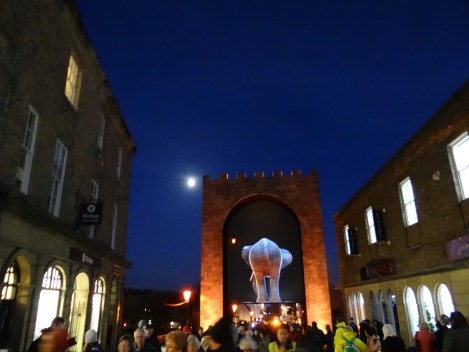 Elephant and the moon